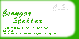 csongor steller business card